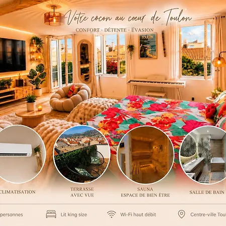 Luxe 6eme Sens ,sauna, Terrasse, Climatisation, Centre *